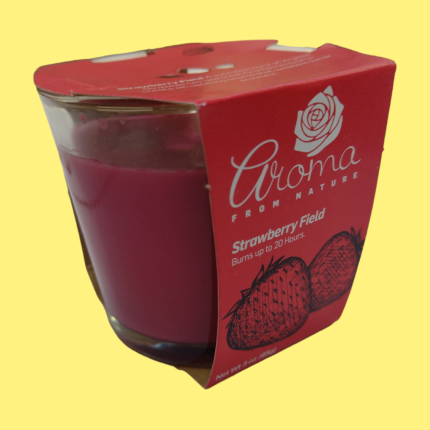 Vela aromática de frutilla. Precio por mayor 3 unidades